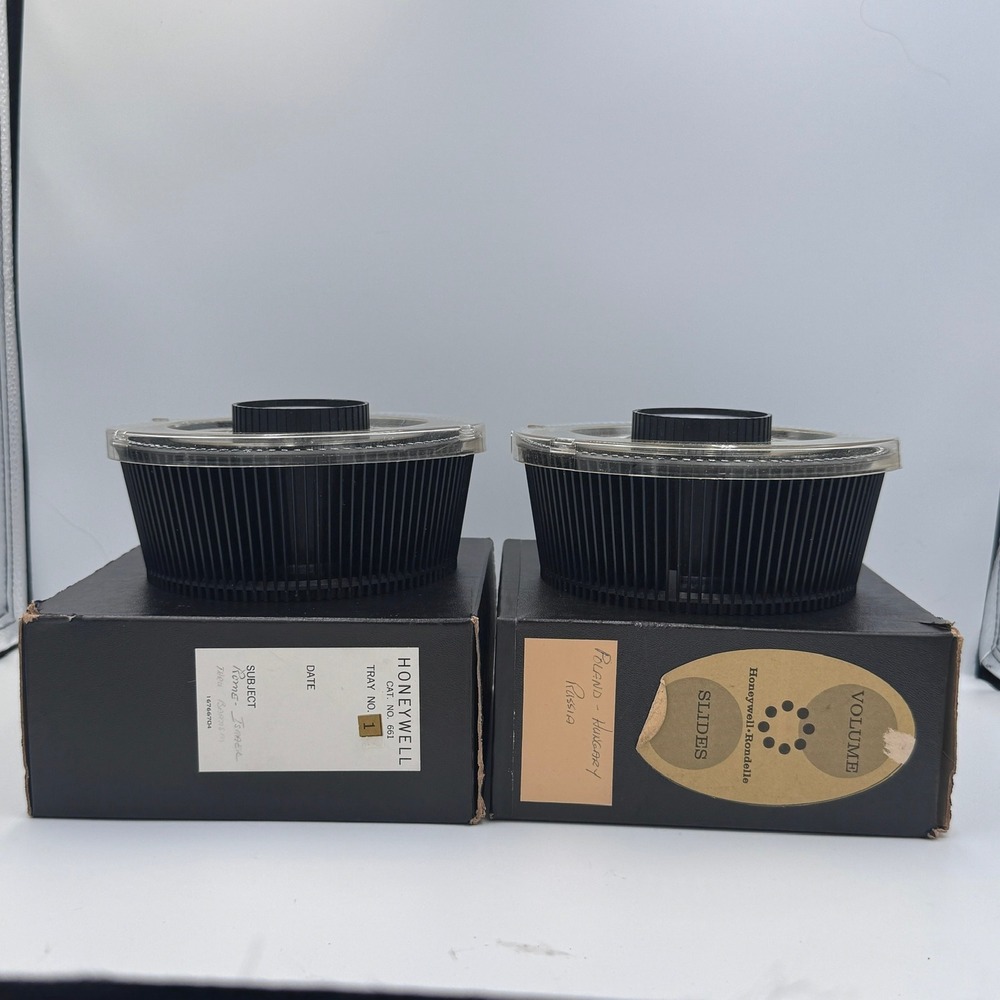 Honeywell Rondelle Slide Trays Lot of 2 Cat No 661 100 Capacity 35mm Vintage